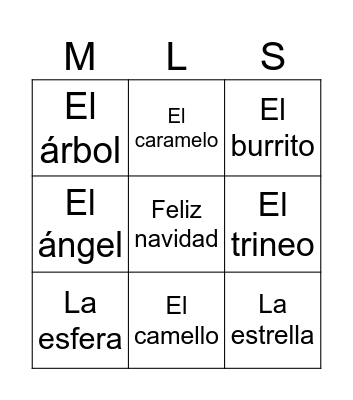 Festival Navideño Bingo Card