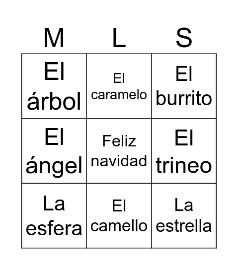 Festival Navideño Bingo Card