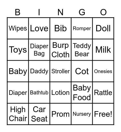Zehra's 1st Birthday Bingo Card