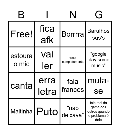 DIEGO BINGO Card