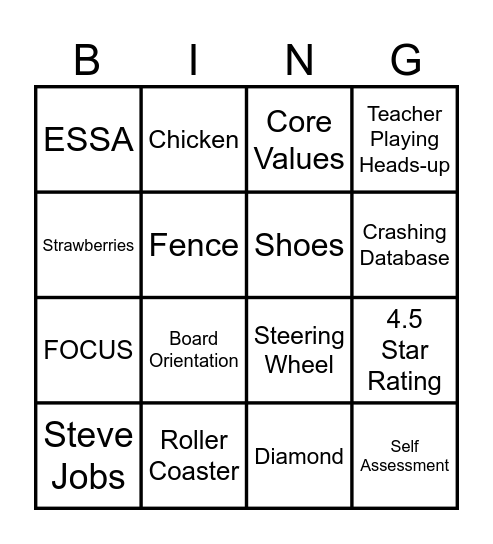 Tuscarawas Valley Local Schools Bingo Card