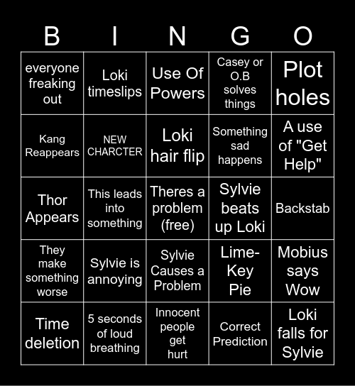 Loki Season 2 Bingo Cards Bingo Card