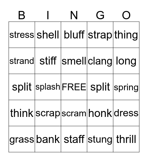 FLSZ/Welded/Clusters Bingo Card