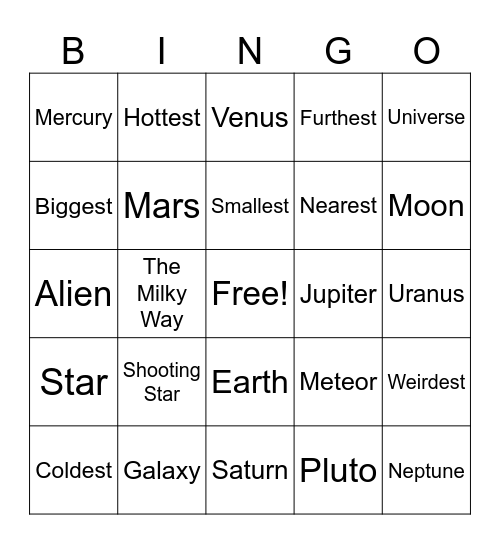 Unit 5 Review Bingo Card