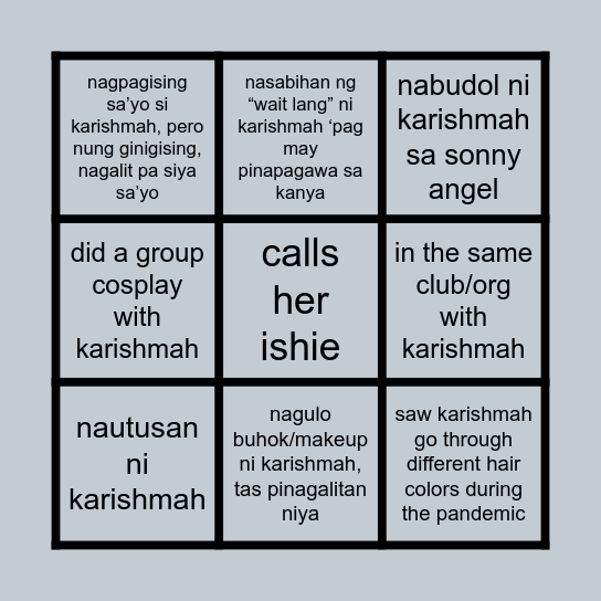 happy karishmah day 🫶 Bingo Card