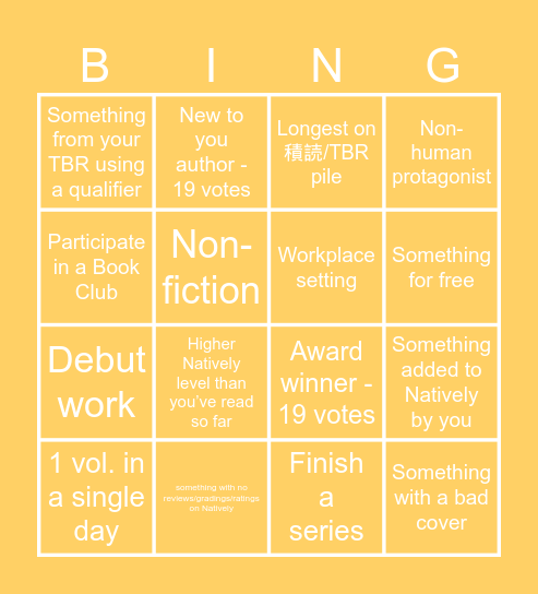 Natively Bing(o) 2024 Bingo Card