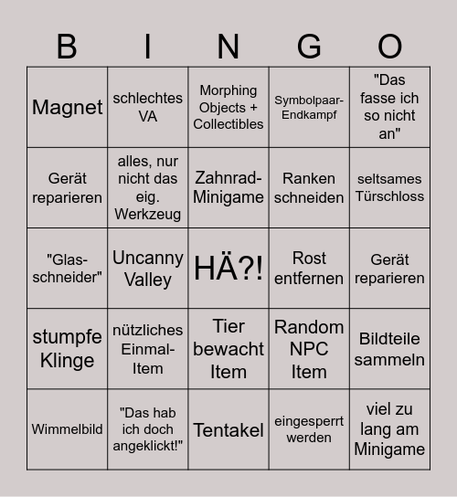 HOG BINGO Card