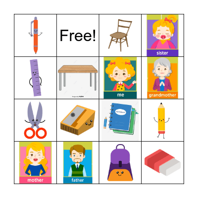 School things Bingo Card