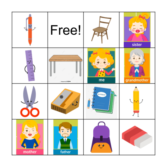 School things Bingo Card