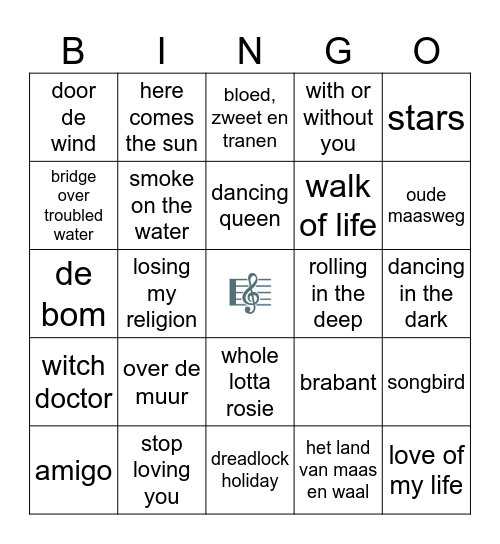 kees titels Bingo Card