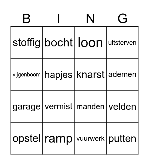 Bingo Card