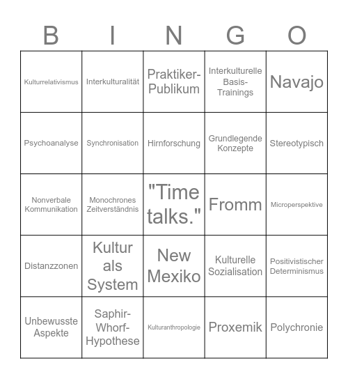 Edward Hall Bingo Card