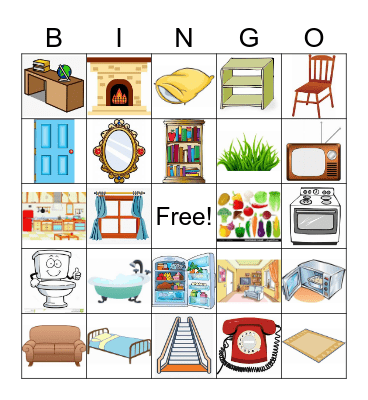 Furniture Bingo Card