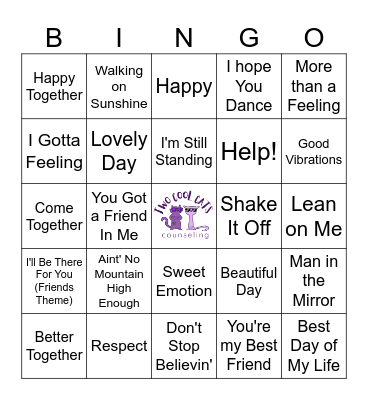 School Counselor SINGO Bingo Card