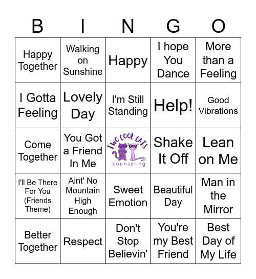 School Counselor SINGO Bingo Card