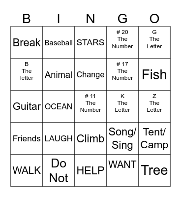 ASL: Chapter 4-6 Bingo Card