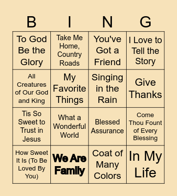 Thanksgiving Bingo Card