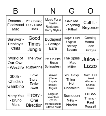 Debbie's Work Hen Bingo Card