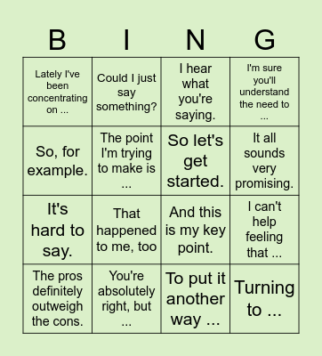 Bingo Card