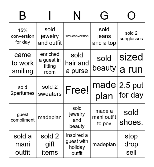 149 Bingo Card