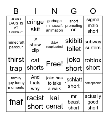 joko bingo Card