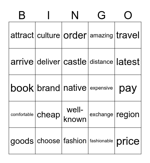 day 21 Bingo Card