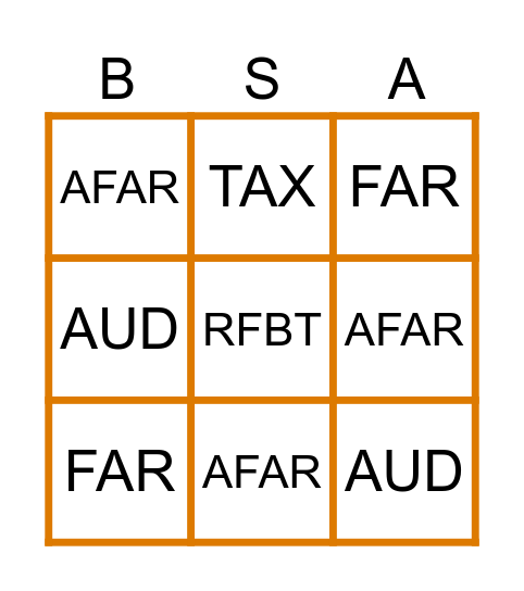 BSA BINGO Card