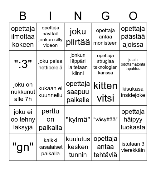 tuntibingo Card