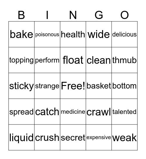 Time to Read 1 1-8 Bingo Card