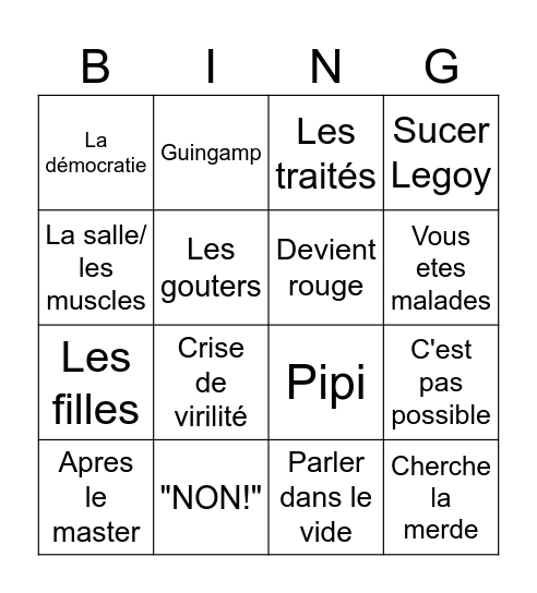 FLORENT Bingo Card