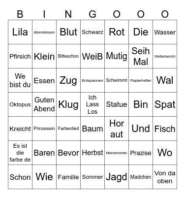 Germany - Das Ist Gut! Bingo Card