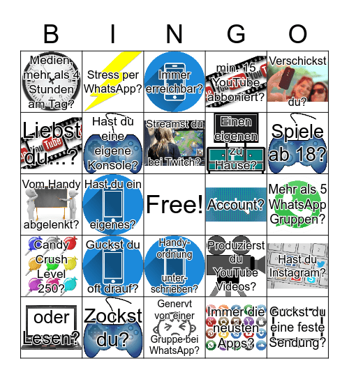 Medien- Bingo! Bingo Card