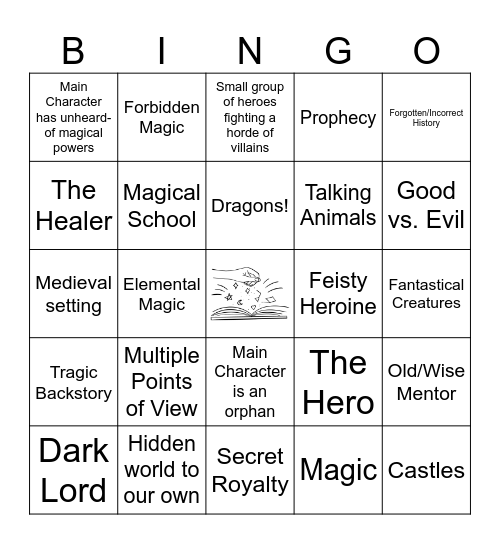 Fantasy Tropes Bingo Card