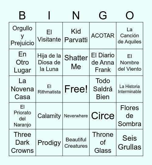 LIBROS FÍSICOS Bingo Card