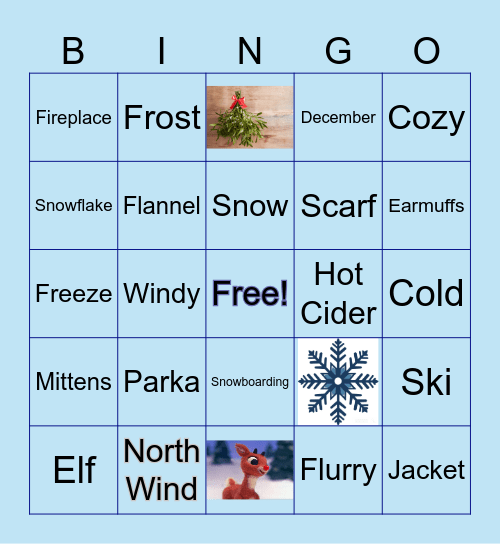 Winter Wonderland 2023 Bingo Card