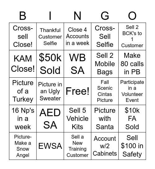 Holiday Blitz Bingo! Bingo Card