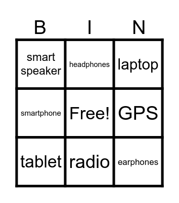 Electronic Devices Bingo Card