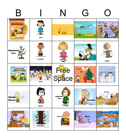 Charlie Brown Bingo Card