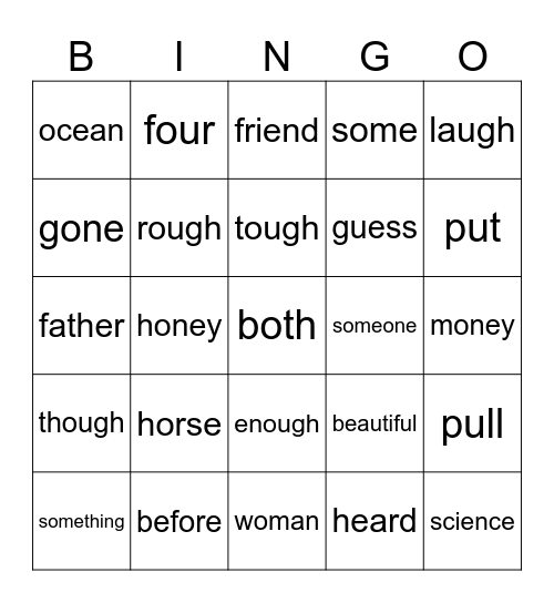 91 Bingo Card