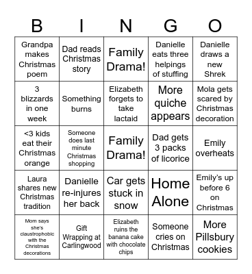 Christmas Bingo Card