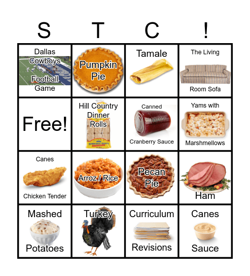 Suite D101 Thanksgiving Bingo Card