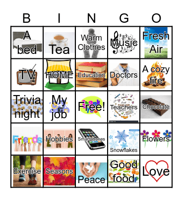 GRATITUDE Bingo Card