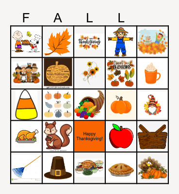 Thanksgiving Bingo Card