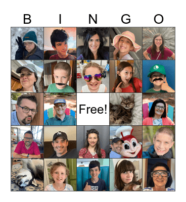 Buller Family Bingo! Bingo Card