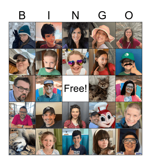 Buller Family Bingo! Bingo Card