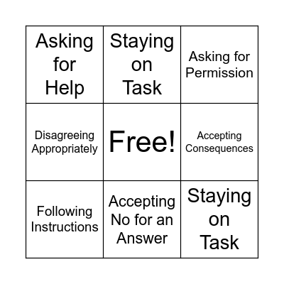 G.O.T SKILLS Bingo Card