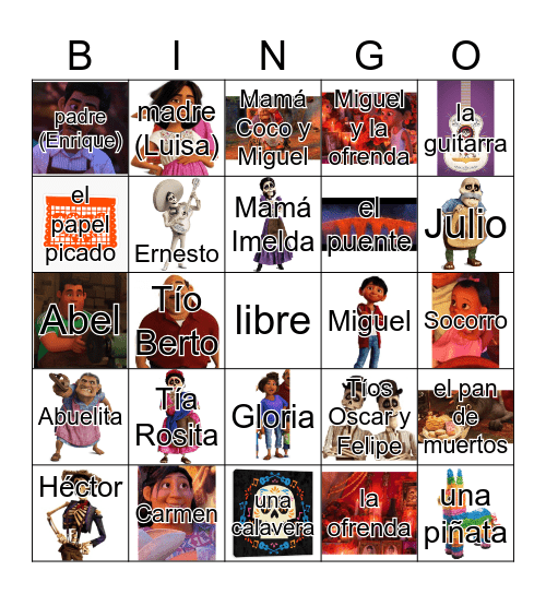 COCO Bingo Card