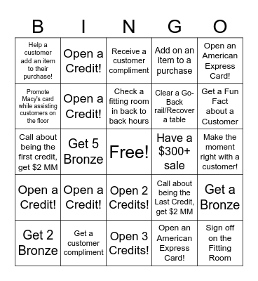 Saturday Bingo! Bingo Card