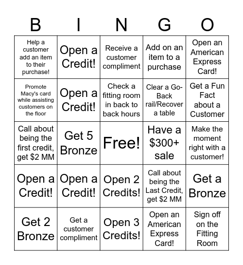 Saturday Bingo! Bingo Card