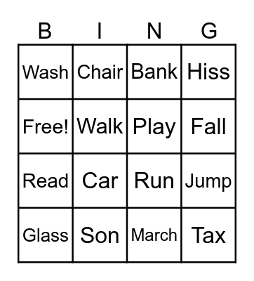 Rules 21 and 22 Bingo Card
